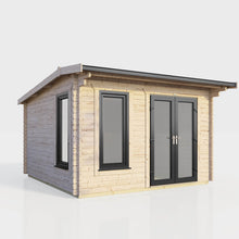Load image into Gallery viewer, 44mm (Off-Set) Apex Log Cabin – Double Glazed uPVC Doors &amp; Windows | Made in Britain-Eclipse Fencing
