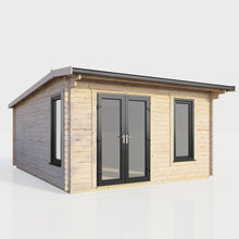 Load image into Gallery viewer, 44mm (Off-Set) Apex Log Cabin – Double Glazed uPVC Doors &amp; Windows | Made in Britain-Eclipse Fencing
