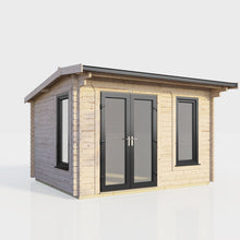 Load image into Gallery viewer, 44mm (Off-Set) Apex Log Cabin – Double Glazed uPVC Doors &amp; Windows | Made in Britain-Eclipse Fencing
