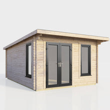 Load image into Gallery viewer, 44mm Pent Log Cabin – uPVC Double Glazed Doors &amp; Windows | Made in Britain-Eclipse Fencing
