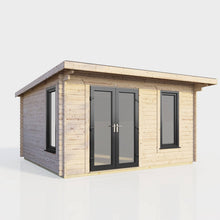 Load image into Gallery viewer, 44mm Pent Log Cabin – uPVC Double Glazed Doors &amp; Windows | Made in Britain-Eclipse Fencing

