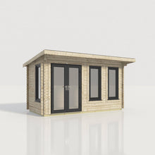 Load image into Gallery viewer, 44mm Pent Log Cabin – uPVC Double Glazed Doors &amp; Windows | Made in Britain-Eclipse Fencing
