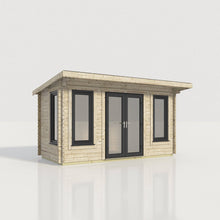 Load image into Gallery viewer, 44mm Pent Log Cabin – uPVC Double Glazed Doors &amp; Windows | Made in Britain-Eclipse Fencing
