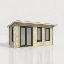 Load image into Gallery viewer, 44mm Pent Log Cabin – uPVC Double Glazed Doors &amp; Windows | Made in Britain-Eclipse Fencing
