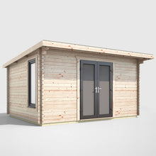 Load image into Gallery viewer, 44mm Pent Log Cabin – uPVC Double Glazed Doors &amp; Windows.-Eclipse Fencing
