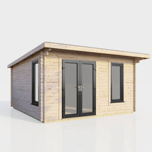 Load image into Gallery viewer, 44mm Pent Log Cabin – uPVC Double Glazed Doors &amp; Windows.-Eclipse Fencing
