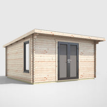 Load image into Gallery viewer, 44mm Pent Log Cabin – uPVC Double Glazed Doors &amp; Windows.-Eclipse Fencing
