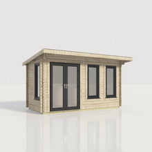 Load image into Gallery viewer, 44mm Pent Log Cabin – uPVC Double Glazed Doors &amp; Windows.-Eclipse Fencing

