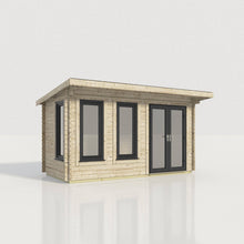 Load image into Gallery viewer, 44mm Pent Log Cabin – uPVC Double Glazed Doors &amp; Windows.-Eclipse Fencing
