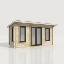 Load image into Gallery viewer, 44mm Pent Log Cabin – uPVC Double Glazed Doors &amp; Windows.-Eclipse Fencing
