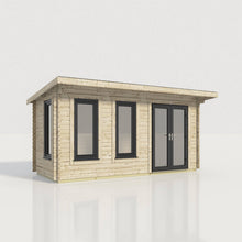 Load image into Gallery viewer, 44mm Pent Log Cabin – uPVC Double Glazed Doors &amp; Windows.-Eclipse Fencing
