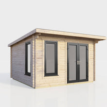 Load image into Gallery viewer, 44mm Pent Log Cabin – uPVC Double Glazed Doors &amp; Windows.-Eclipse Fencing
