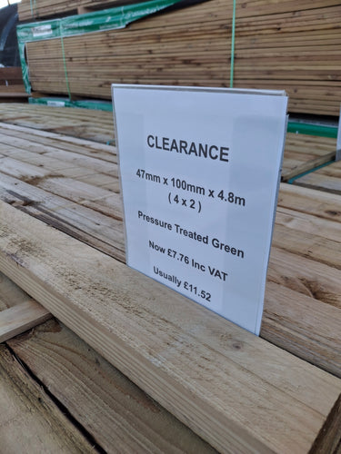 47mm x 100mm x 4.8m Pressure Treated Timber – Clearance Stock-Eclipse Fencing