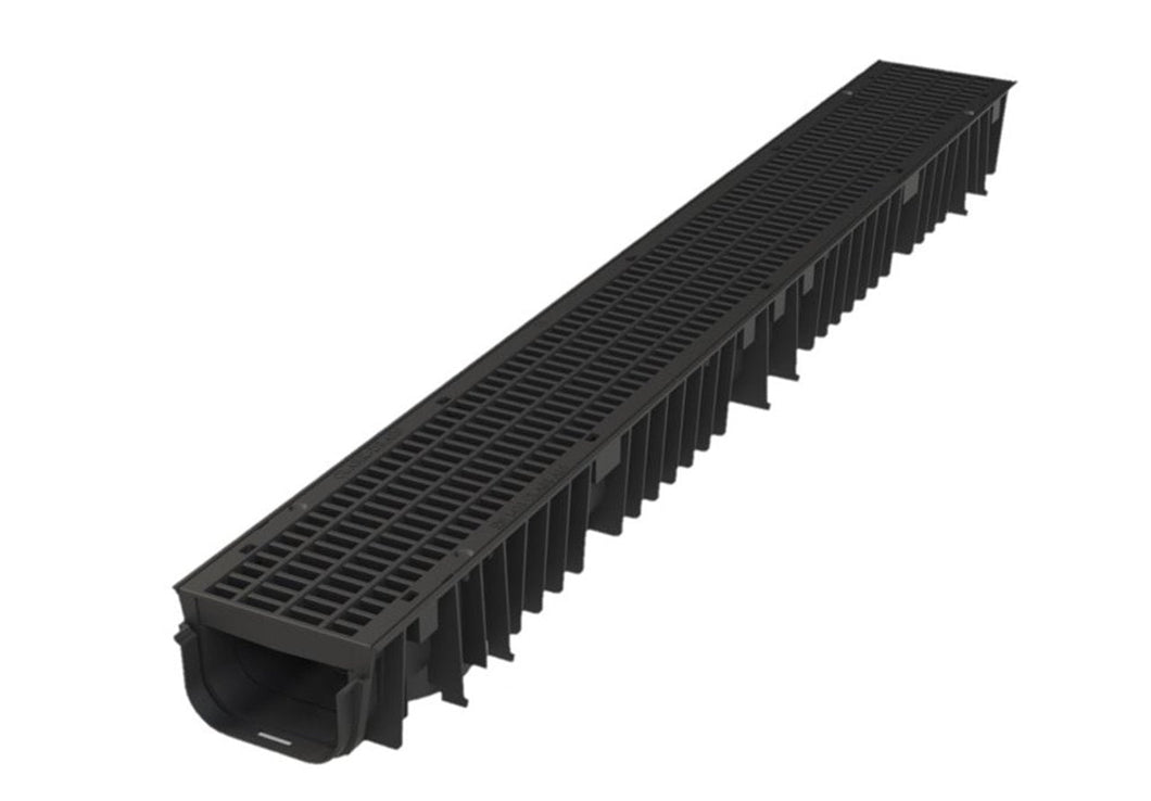 Aco Drain Plastic 1.5 Tonne x 1000mm x 130mm x 80mm-Eclipse Fencing