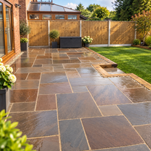 Load image into Gallery viewer, Autumn Blend Calibrated 22mm Patio Pack – Natural Stone Patio Paving-Eclipse Fencing
