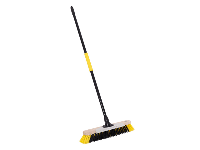BULLDOZER Dual Fill Soft PET Broom with Metal Scraper 457mm (18in)-Eclipse Fencing