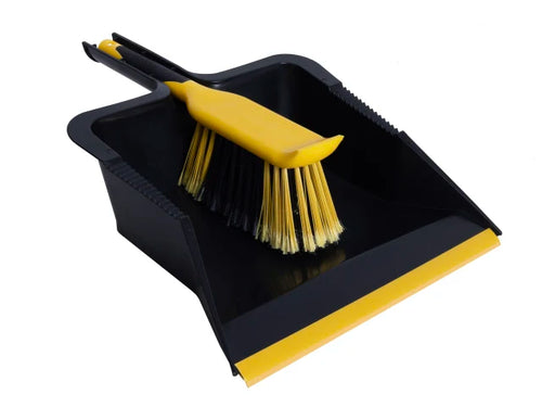 BULLDOZER Heavy-Duty Dustpan & Brush Set – Tough Cleaning for Indoor and Outdoor Use-Eclipse Fencing