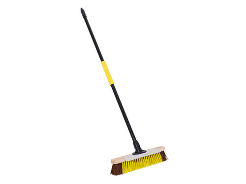BULLDOZER Heavy-Duty Utility Broom with Metal Scraper 380mm (15in)-Eclipse Fencing