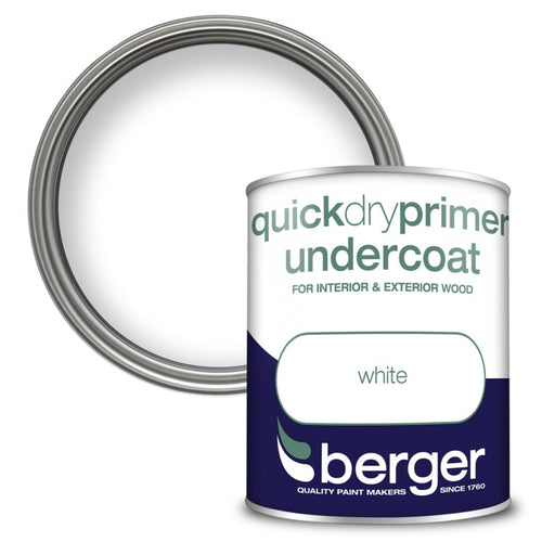 Berger Quick Dry Primer Undercoat 750ml – Smooth, Durable Base for Interior & Exterior Surfaces-Eclipse Fencing