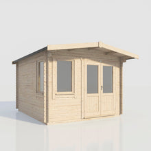 Load image into Gallery viewer, Chalet Log Cabin – 28mm Scandinavian Timber, Double Glazed, EPDM Roof, Made in Britain-Eclipse Fencing
