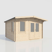 Load image into Gallery viewer, Chalet Log Cabin – 28mm Scandinavian Timber, Double Glazed, EPDM Roof, Made in Britain-Eclipse Fencing
