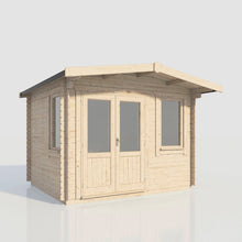 Load image into Gallery viewer, Chalet Log Cabin – 28mm Scandinavian Timber, Double Glazed, EPDM Roof, Made in Britain-Eclipse Fencing
