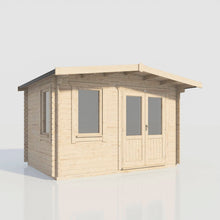 Load image into Gallery viewer, Chalet Log Cabin – 28mm Scandinavian Timber, Double Glazed, EPDM Roof, Made in Britain-Eclipse Fencing
