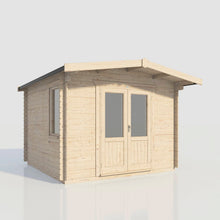 Load image into Gallery viewer, Chalet Log Cabin – 28mm Scandinavian Timber, Double Glazed, EPDM Roof, Made in Britain-Eclipse Fencing
