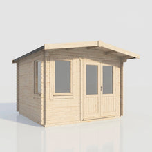 Load image into Gallery viewer, Chalet Log Cabin – 28mm Scandinavian Timber, Double Glazed, EPDM Roof, Made in Britain-Eclipse Fencing
