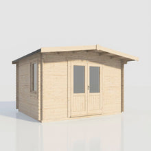 Load image into Gallery viewer, Chalet Log Cabin – 28mm Scandinavian Timber, Double Glazed, EPDM Roof, Made in Britain-Eclipse Fencing
