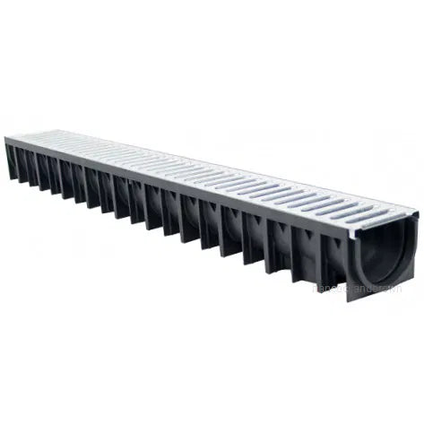 Clark Drain CD415 Shallow Drainage Channel A15 – 1m Length (80 mm Deep)-Eclipse Fencing