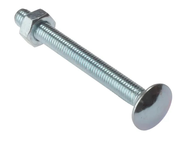Coach / Carriage Bolt & Nut ZP – Zinc Plated Heavy-Duty Bolts (Bag of 10)-Eclipse Fencing