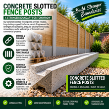Load image into Gallery viewer, Concrete Slotted Fence Post – Durable &amp; Long-Lasting Fencing Support-Eclipse Fencing
