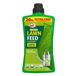Doff All Year Lawn Feed Concentrate 1.2L – Seaweed-Enriched Liquid Lawn Fertiliser-Eclipse Fencing