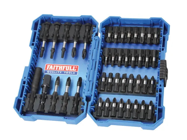 Faithfull 42-Piece Impact Screwdriver Bit Set – Professional 1/4-Inch Hex Drive Bits-Eclipse Fencing