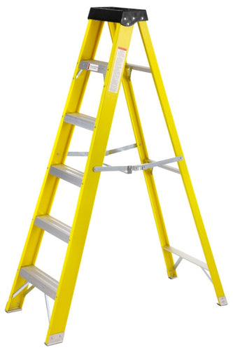 Fibreglass Stepladder – 6 Tread, Non-Conductive-Eclipse Fencing