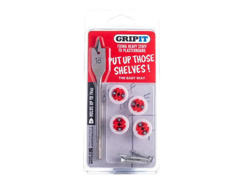Gripit Shelf Kit – Heavy-Duty Plasterboard Fixings for Secure Shelf Installation-Eclipse Fencing