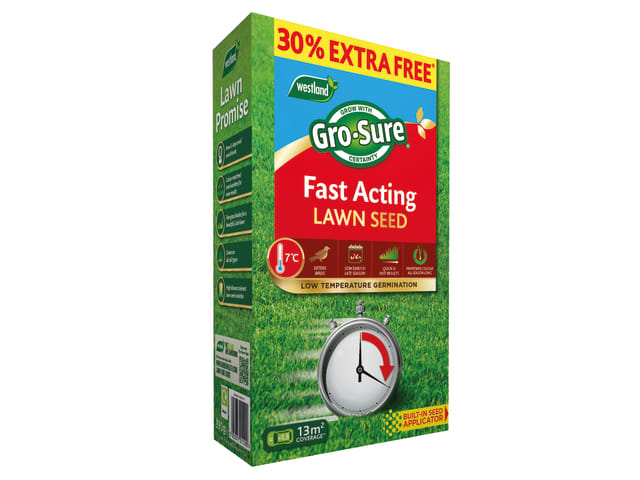 Gro-Sure Fast Acting Lawn Seed 10m² + 30% Free – Quick Germination Grass Seed for New and Existing Lawns-Eclipse Fencing
