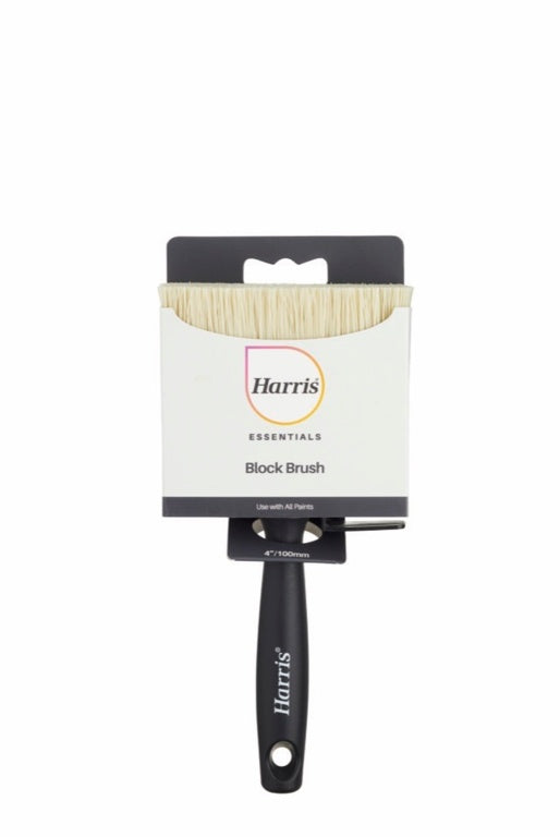 Harris Essentials Block Brush 100mm – Versatile, Durable Brush for Paints, Glues & Solvent-Eclipse Fencing