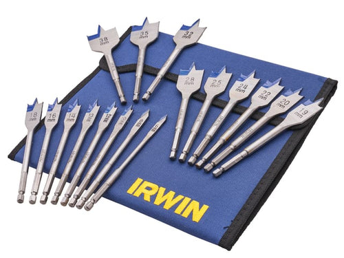 Irwin 17 Piece Flat Wood Bit Set-Eclipse Fencing