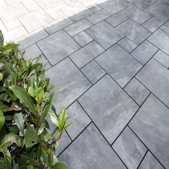 Magnum Grey Porcelain Mixed Sizes Pack – Durable Outdoor Paving Tiles-Eclipse Fencing