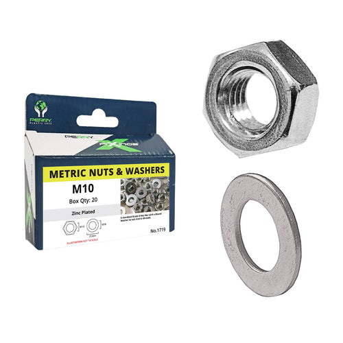 Metric Nuts & Washers – Zinc-Plated for Corrosion-Resistant Fastening-Eclipse Fencing