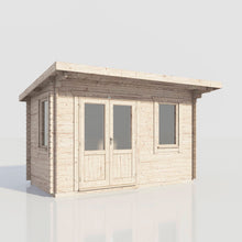 Load image into Gallery viewer, Pent Log Cabin – 28mm Scandinavian Timber, Double Glazed, EPDM Roof | Made in Britain-Eclipse Fencing
