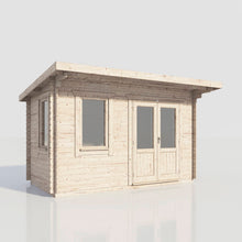Load image into Gallery viewer, Pent Log Cabin – 28mm Scandinavian Timber, Double Glazed, EPDM Roof | Made in Britain-Eclipse Fencing
