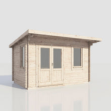 Load image into Gallery viewer, Pent Log Cabin – 28mm Scandinavian Timber, Double Glazed, EPDM Roof | Made in Britain-Eclipse Fencing
