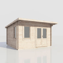 Load image into Gallery viewer, Pent Log Cabin – 28mm Scandinavian Timber, Double Glazed, EPDM Roof | Made in Britain-Eclipse Fencing
