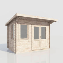Load image into Gallery viewer, Pent Log Cabin – 28mm Scandinavian Timber, Double Glazed, EPDM Roof | Made in Britain-Eclipse Fencing
