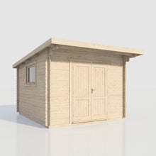 Load image into Gallery viewer, Pent Log Cabin – 28mm Scandinavian Timber, Double Glazed, EPDM Roof, Made in Britain-Eclipse Fencing
