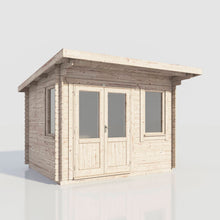 Load image into Gallery viewer, Pent Log Cabin – 28mm Scandinavian Timber, Double Glazed, EPDM Roof | Made in Britain-Eclipse Fencing
