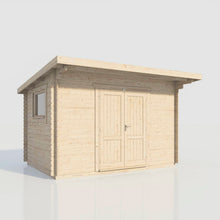 Load image into Gallery viewer, Pent Log Cabin – 28mm Scandinavian Timber, Double Glazed, EPDM Roof, Made in Britain-Eclipse Fencing
